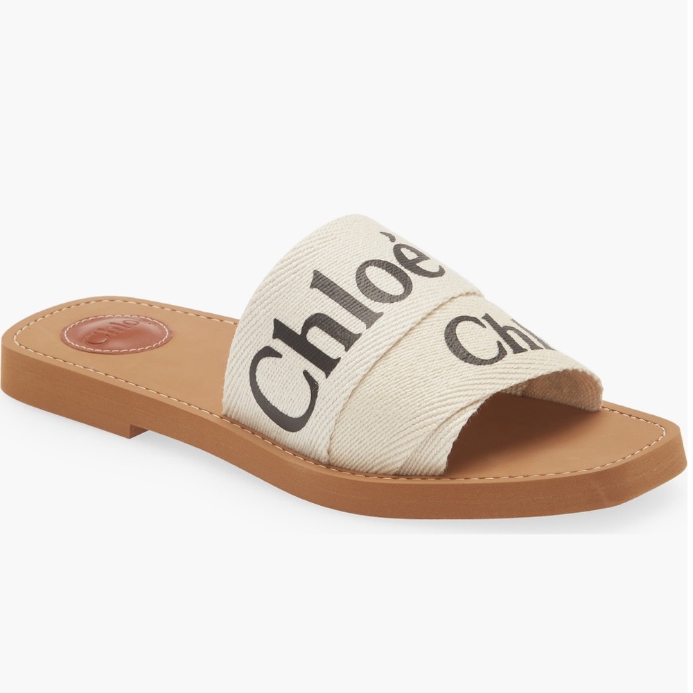 Chloe Woody Logo Print Slides